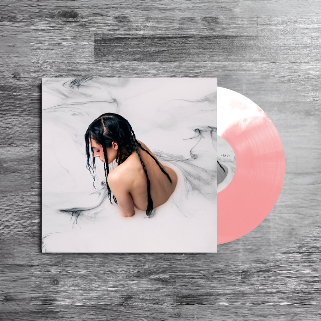 Poppy: Negative Spaces - Limited White + Pink Half / Half Blend Vinyl Record