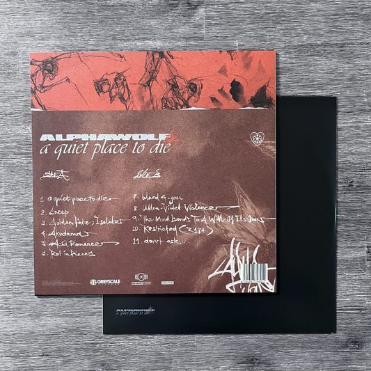 Alpha Wolf: a quiet place to die - Limited Transparent Orange w/ Black Marble Vinyl Record