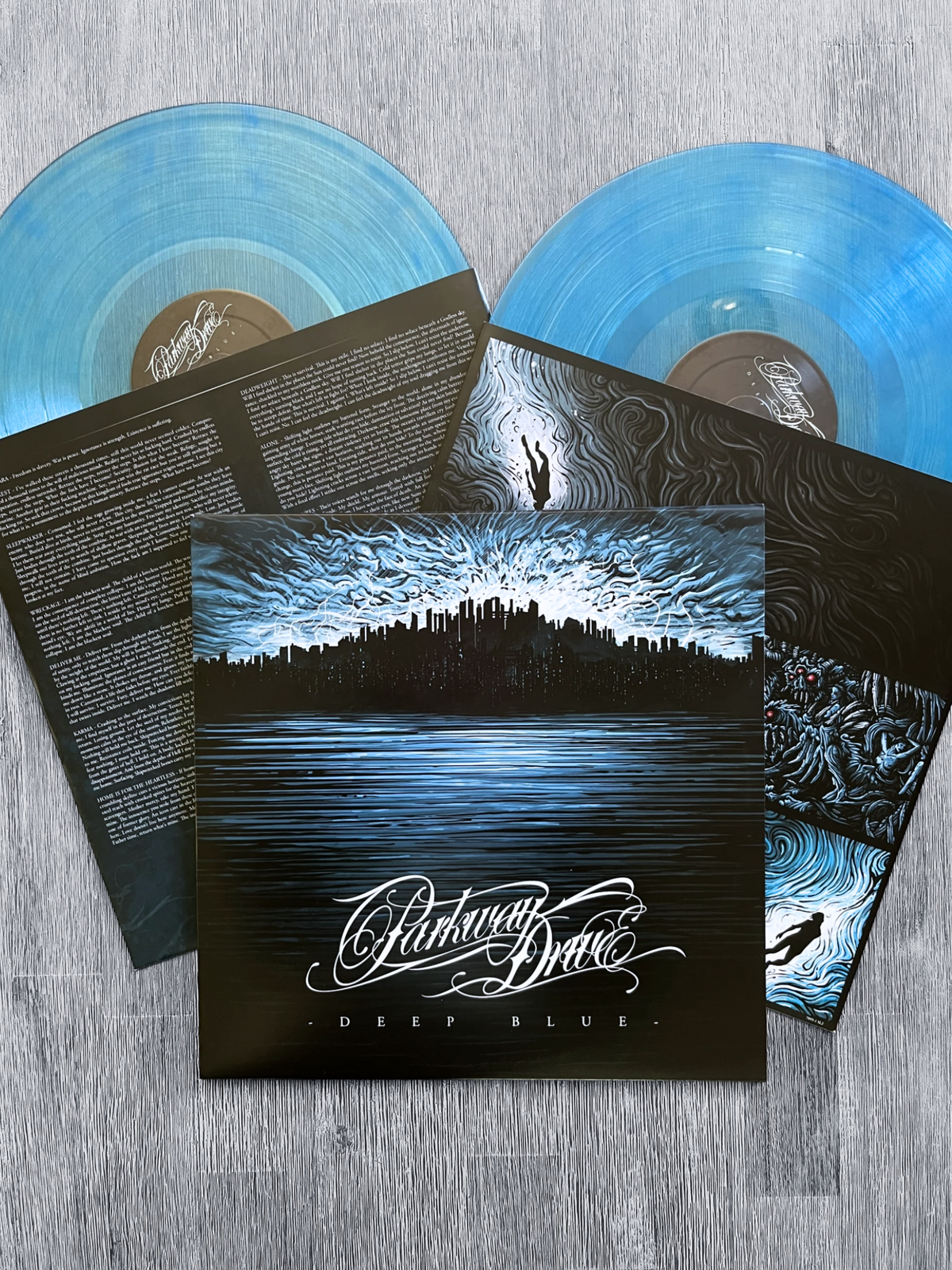 Parkway Drive: Deep Blue - Limited 2x Dolphin Clear Blue Vinyl Record