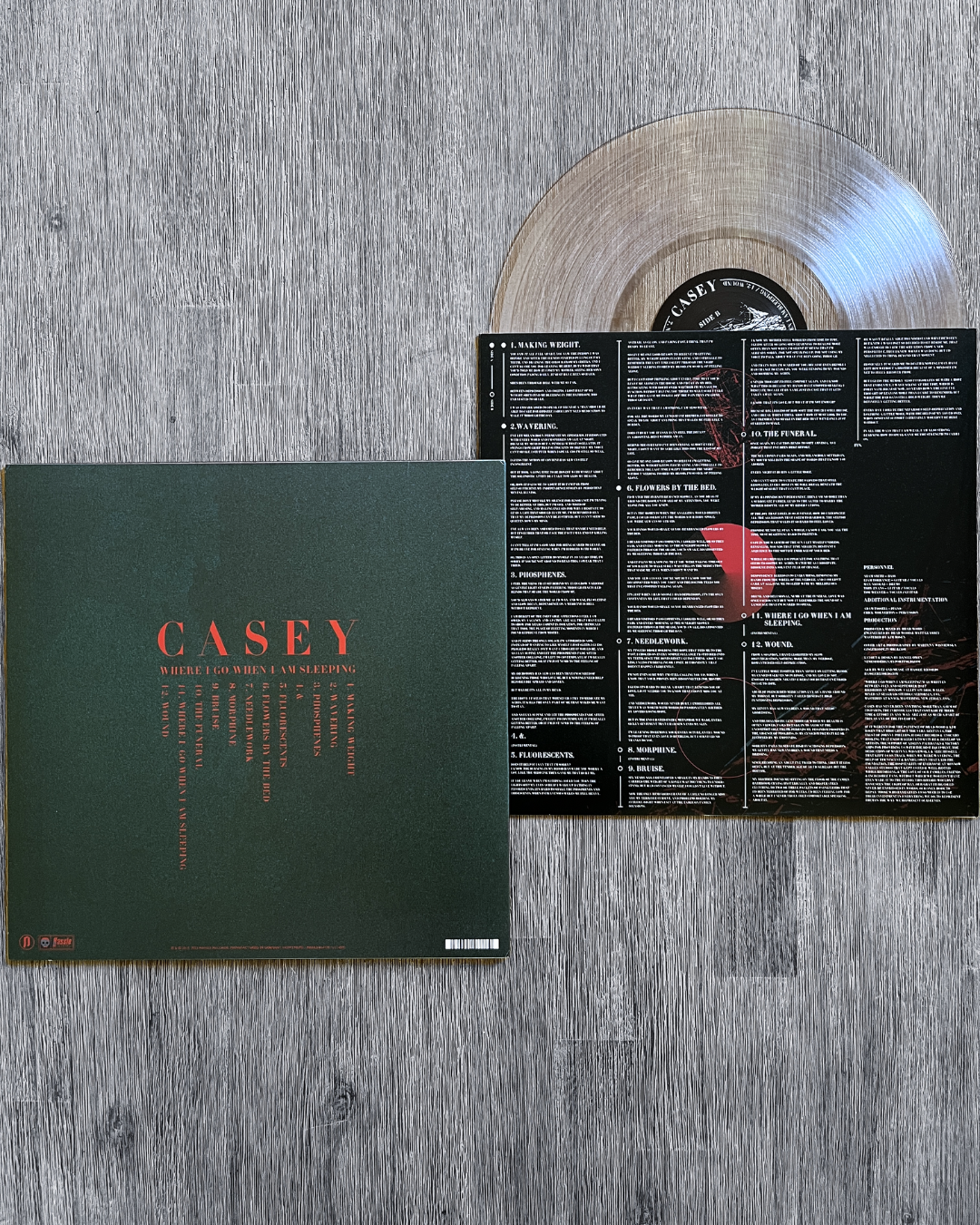 Casey: Where I Go When I Am Sleeping - Crystal Clear Vinyl Record