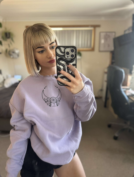 Ixchels Reign: Lavender Windbreaker Sweatshirt