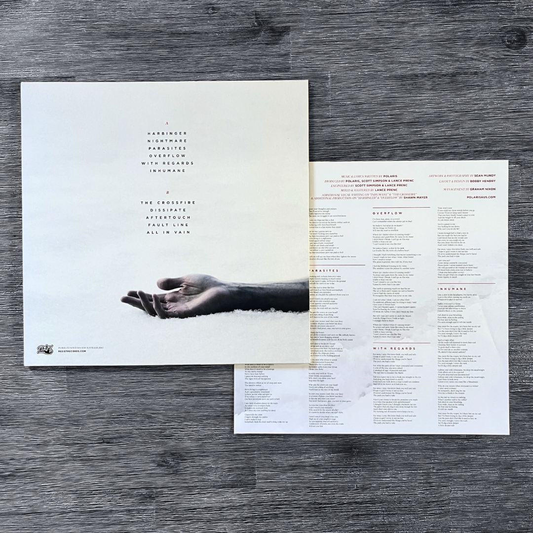 Polaris: Fatalism - Limited Black w/ White Corona Vinyl Record