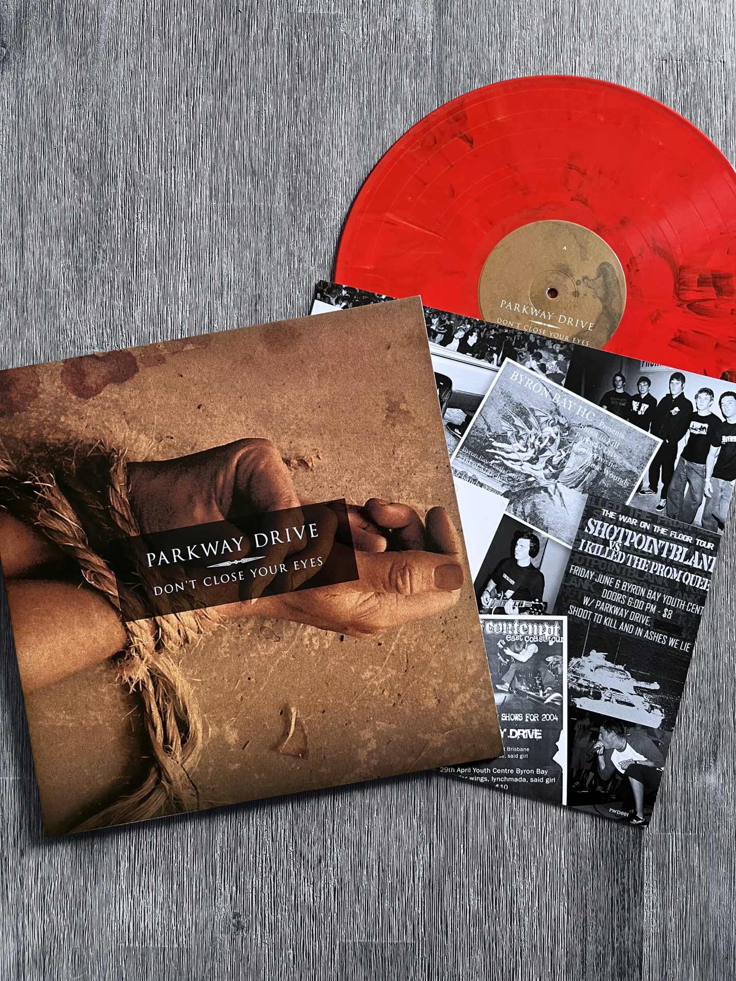 Parkway Drive: Don't Close Your Eyes - Limited Opaque Red, Yellow and Black Marble Vinyl Record