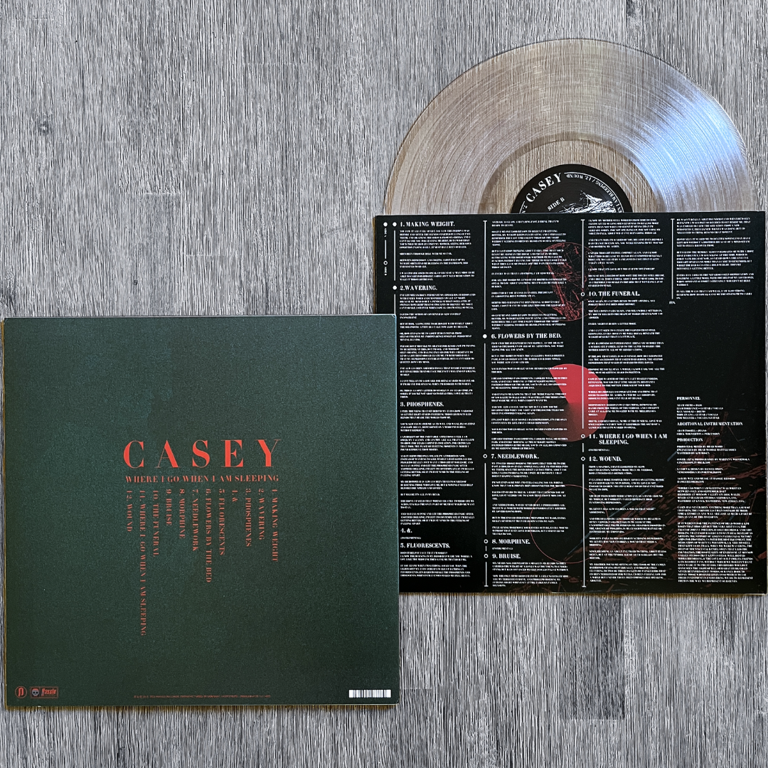 Casey: Where I Go When I Am Sleeping - Limited Crystal Clear Vinyl Record