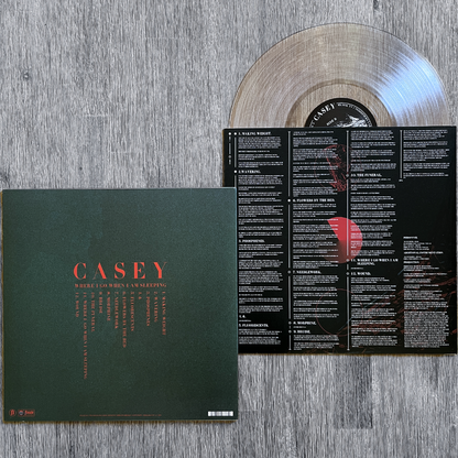 Casey: Where I Go When I Am Sleeping - Limited Crystal Clear Vinyl Record
